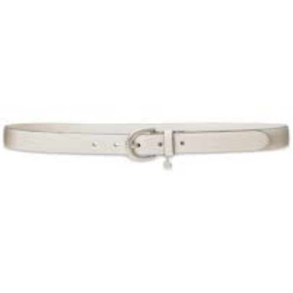 Lauren Ralph Lauren color beige 1" Charm Crosshatch Leather Belt